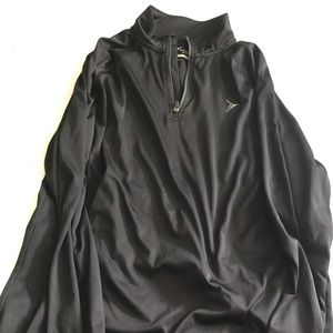 Mens Old Navy Active Black Go-Dry Fleece 1/4 Zip